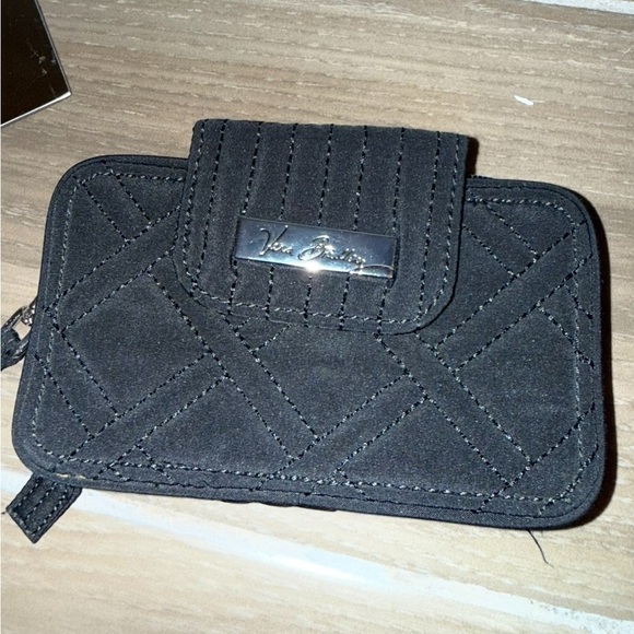 Vera Bradley black quilted iPad case and wallet with wrist strap matching bundle - Picture 13 of 13